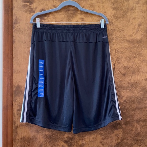 Adidas Grey Three Strip Logo Men Active Shorts - Picture 6 of 8